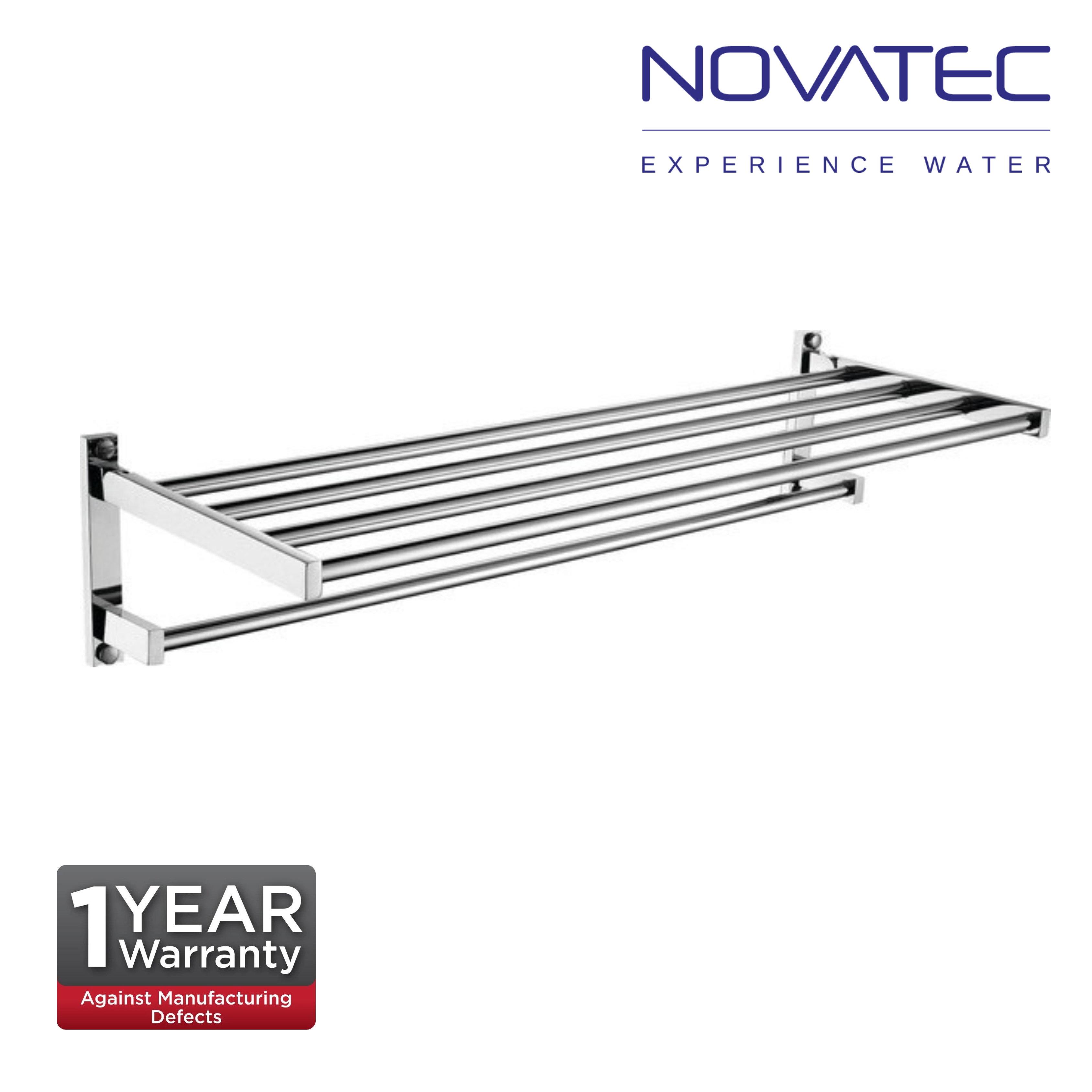 Novatec Titania Stainless Steel Double Towel Rack (NVB3601)